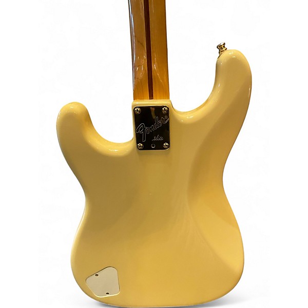 Vintage 1983 Fender ELITE GOLD White Solid Body Electric Guitar