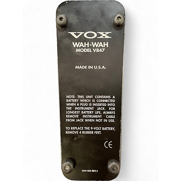 Used VOX V847 Reissue Wah Effect Pedal