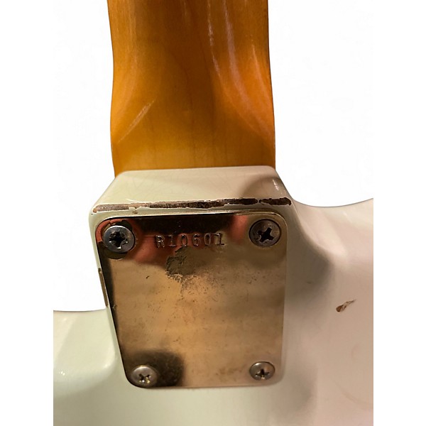 Used 2002 Fender 1960 Relic Stratocaster Olympic White Solid Body Electric Guitar