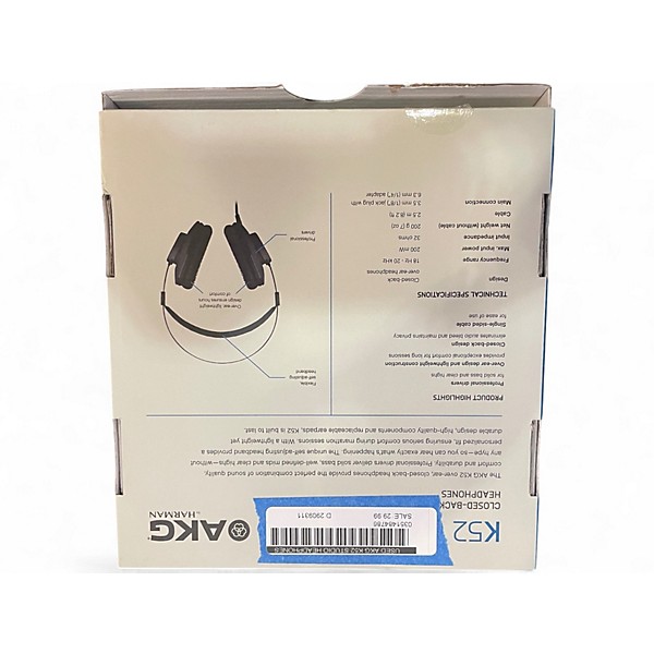 Used AKG K52 Studio Headphones