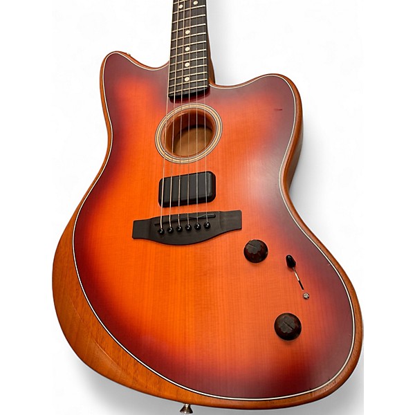 Used Fender American Acoustasonic Jazzmaster Sunburst Acoustic Electric Guitar