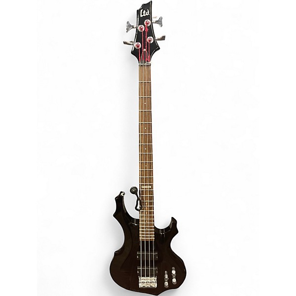 Used ESP LTD F104 Black Electric Bass Guitar