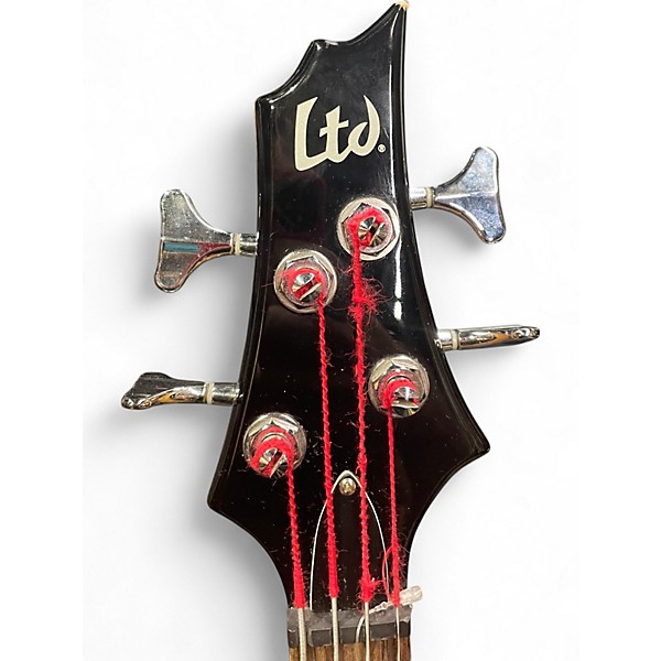 Used ESP LTD F104 Black Electric Bass Guitar