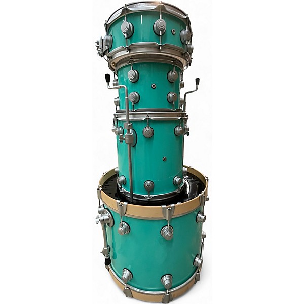 Used DW 4 Piece Collector's Series Seafoam Green Drum Kit