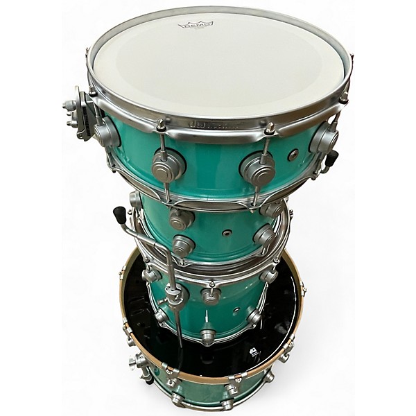 Used DW 4 Piece Collector's Series Seafoam Green Drum Kit