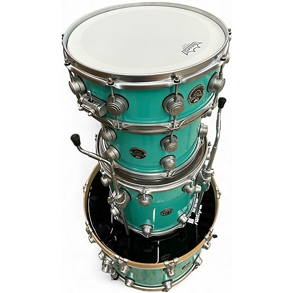 Used DW 4 Piece Collector's Series Seafoam Green Drum Kit