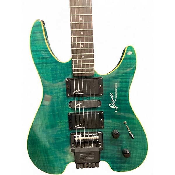 Used Steinberger Spirit GU-7R Trans Green Solid Body Electric Guitar