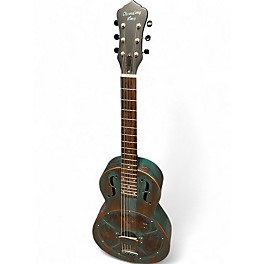 Used Recording King RM993-VG Distressed Vintage Green Resonator Guitar