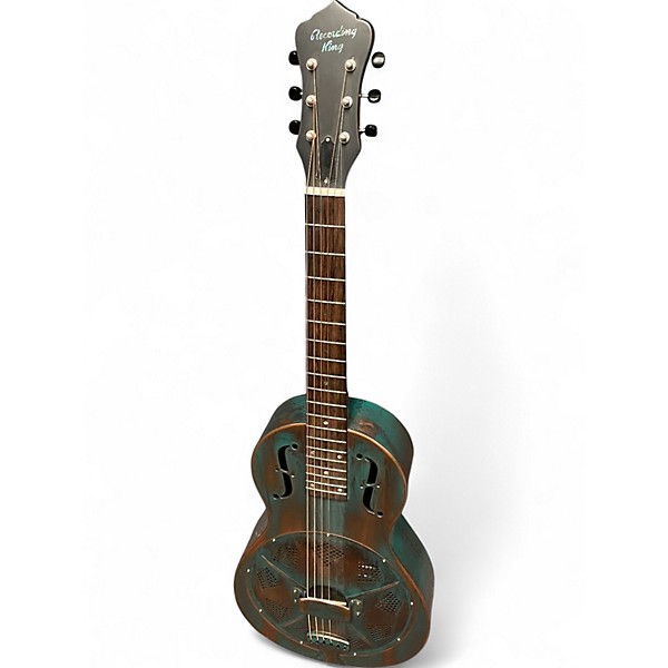 Used Recording King RM993-VG Distressed Vintage Green Resonator Guitar