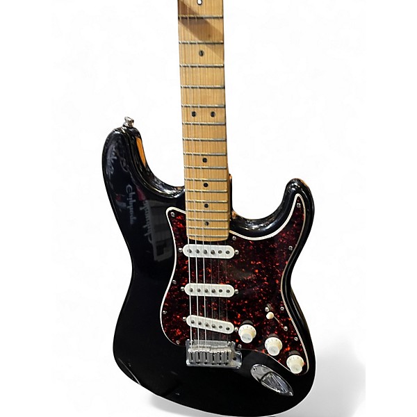 Used Fender American Standard Stratocaster Black Solid Body Electric Guitar