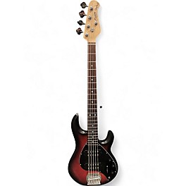 Used Sterling by Music Man STRING RAY 5 Crimson Red Burst Electric Bass Guitar