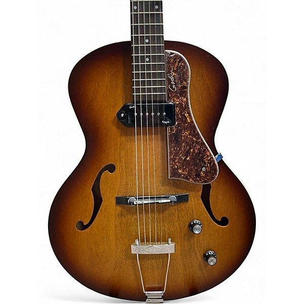 Used Godin 5th Avenue Kingpin P90 Cognac Burst Hollow Body Electric Guitar