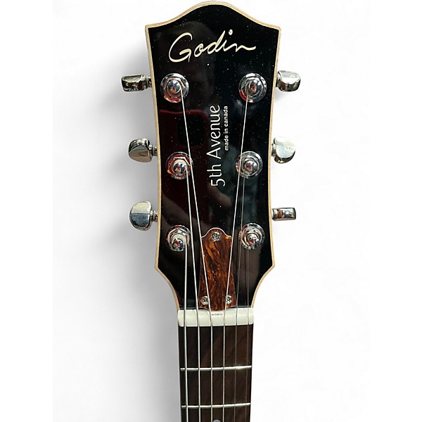 Used Godin 5th Avenue Kingpin P90 Cognac Burst Hollow Body Electric Guitar