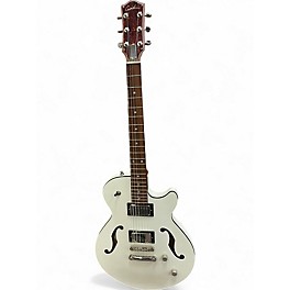 Used Godin Montreal Premiere HT Trans White Hollow Body Electric Guitar
