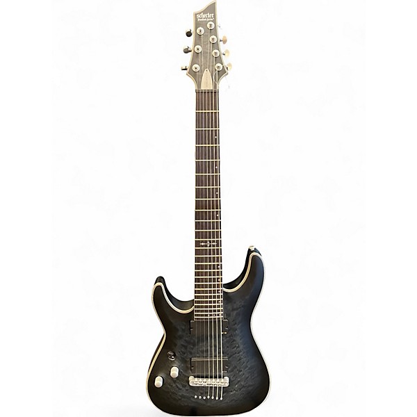 Used Schecter Guitar Research C7 Platinum LH Translucent Black Electric Guitar