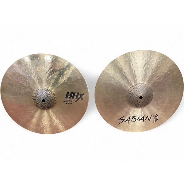 Used SABIAN 14in HHX Complex Medium Hats Pair Cymbal