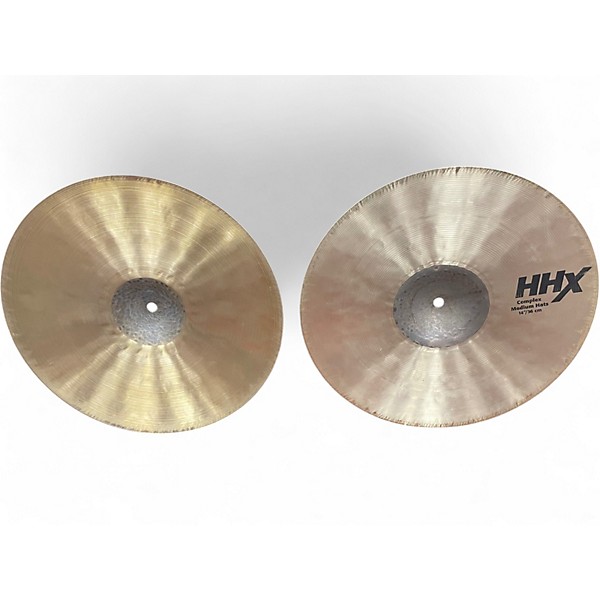 Used SABIAN 14in HHX Complex Medium Hats Pair Cymbal