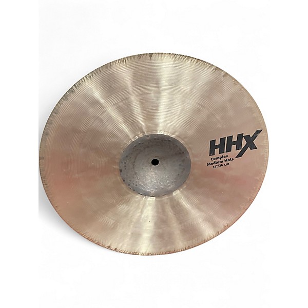 Used SABIAN 14in HHX Complex Medium Hats Pair Cymbal