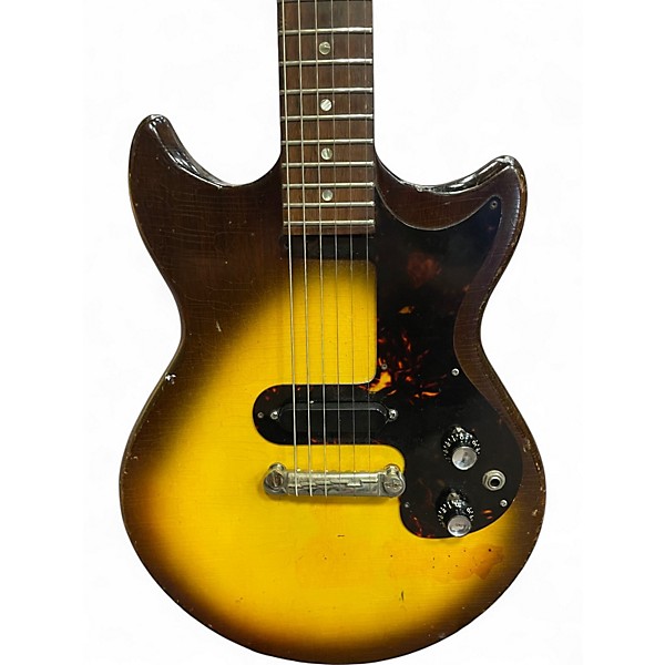 Vintage 1965 Epiphone Olympic 2 Tone Sunburst Solid Body Electric Guitar
