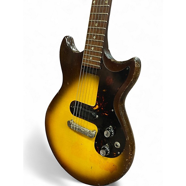 Vintage 1965 Epiphone Olympic 2 Tone Sunburst Solid Body Electric Guitar