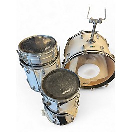 Vintage 1980s Ludwig 5 Piece Keystone White Drum Kit