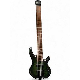 Used Cort Space 5 Star Dust Green Electric Bass Guitar