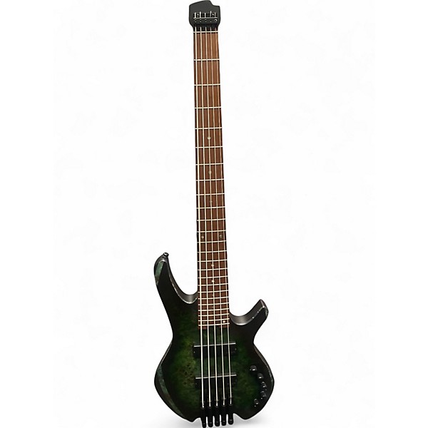 Used Cort Space 5 Star Dust Green Electric Bass Guitar