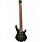 Used Cort Space 5 Star Dust Green Electric Bass Guitar thumbnail