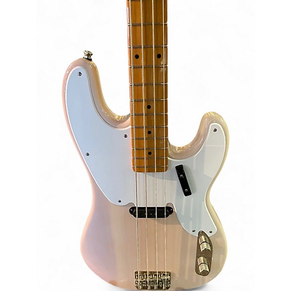 Used Squier Classic Vibe 50'S precision bass Pink Electric Bass Guitar