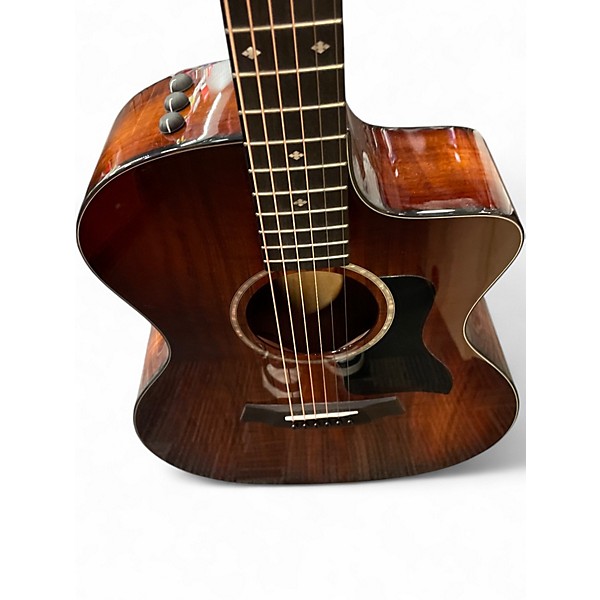 Used 2020 Taylor 224CEKDLX Shaded Edge Burst Acoustic Electric Guitar