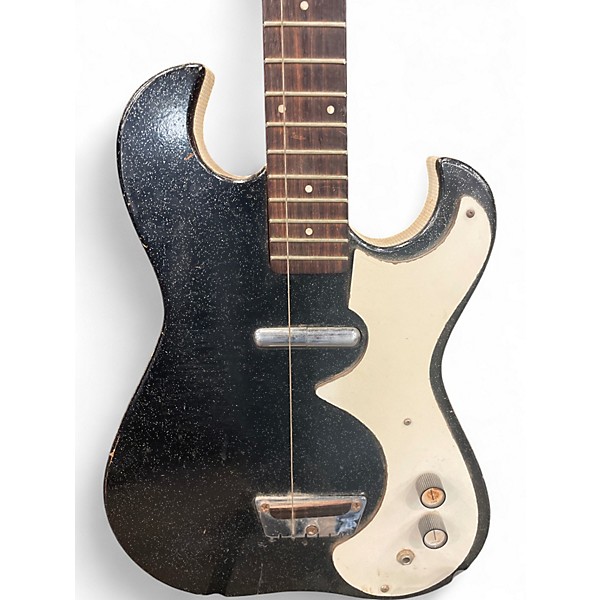 Vintage 1962 Silvertone 1448 Black Solid Body Electric Guitar