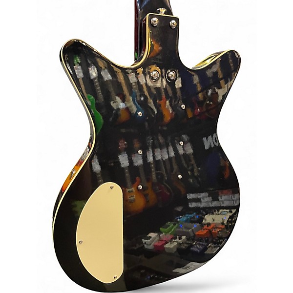 Used Danelectro 59 Triple Divine BLUE METALLIC Solid Body Electric Guitar