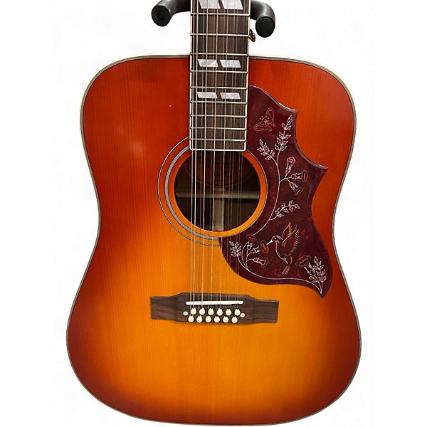 Used Epiphone Hummingbird 12 String Aged Cherry Sunburst 12 String Acoustic Electric Guitar