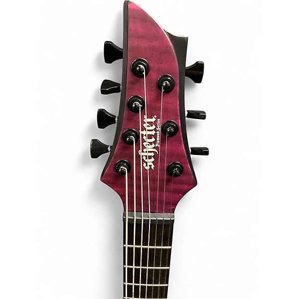 Used Schecter Guitar Research Tao-7 Purple Solid Body Electric Guitar