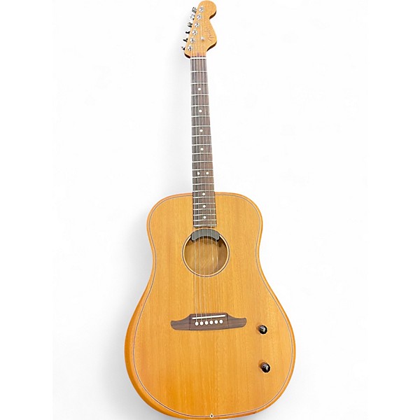 Used Fender HIGHWAY DREADNOUGHT Natural Acoustic Electric Guitar