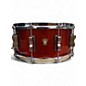 Used Ludwig 14X6.5 Classic Maple SNARE  RED SPARKLE Drum thumbnail
