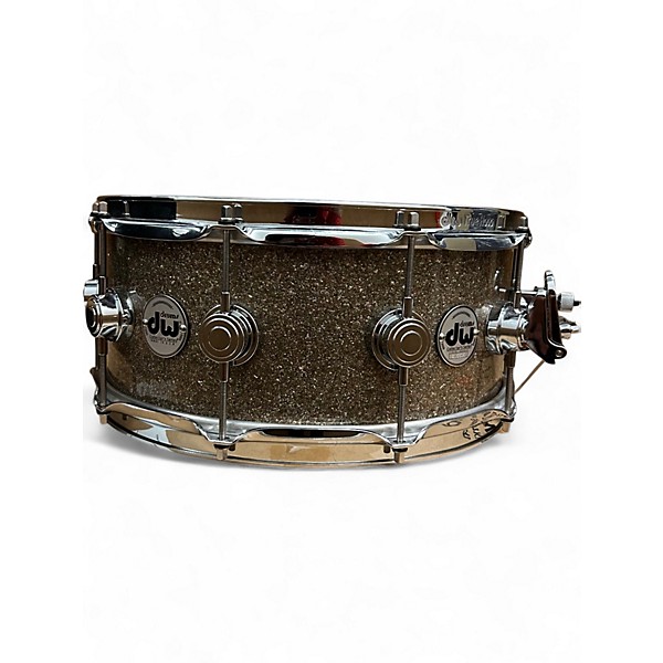 Used DW 14X6 Collector's Series FinishPly Snare BROKEN GLASS Drum