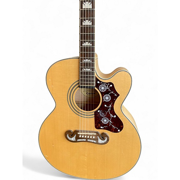 Used Epiphone EJ200SCE Natural Acoustic Electric Guitar