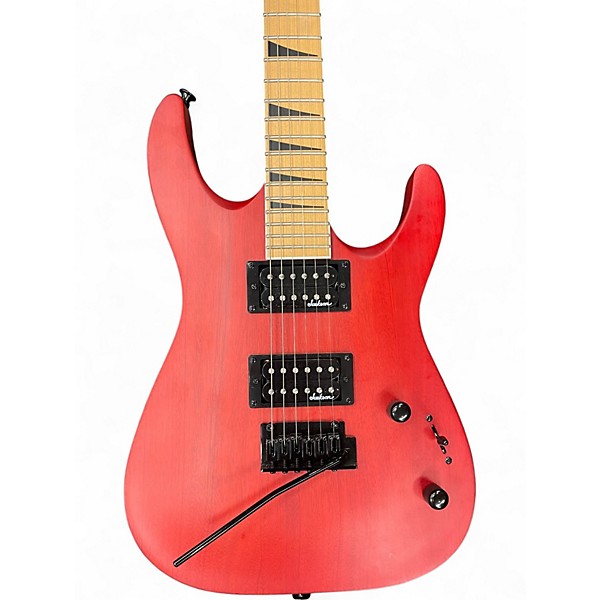 Used Jackson JS24 DINKY Satin Red Solid Body Electric Guitar