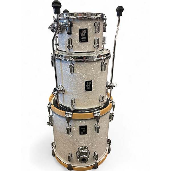 Used SONOR 4 Piece AQ2 MARINE PEARL WHITE Drum Kit