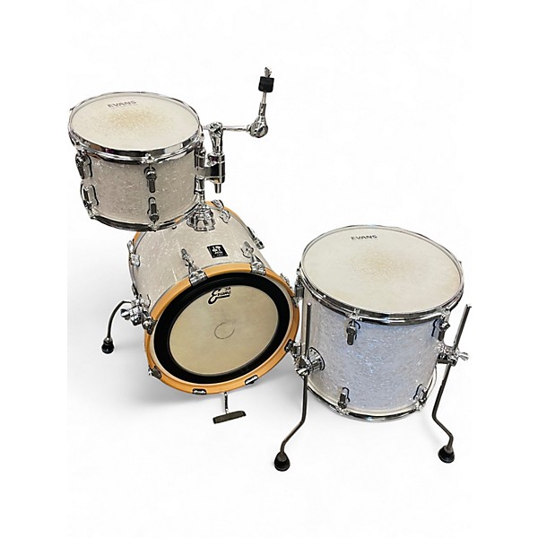Used SONOR 4 Piece AQ2 MARINE PEARL WHITE Drum Kit
