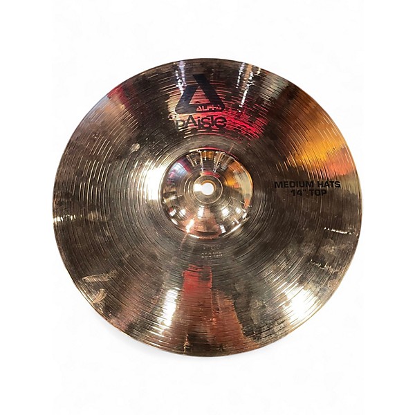 Used Paiste 14in ALPHA MEDIUM HATS PAIR Cymbal