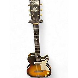 Vintage 1960s Harmony H45 STRATONE 2 Color Sunburst Hollow Body Electric Guitar