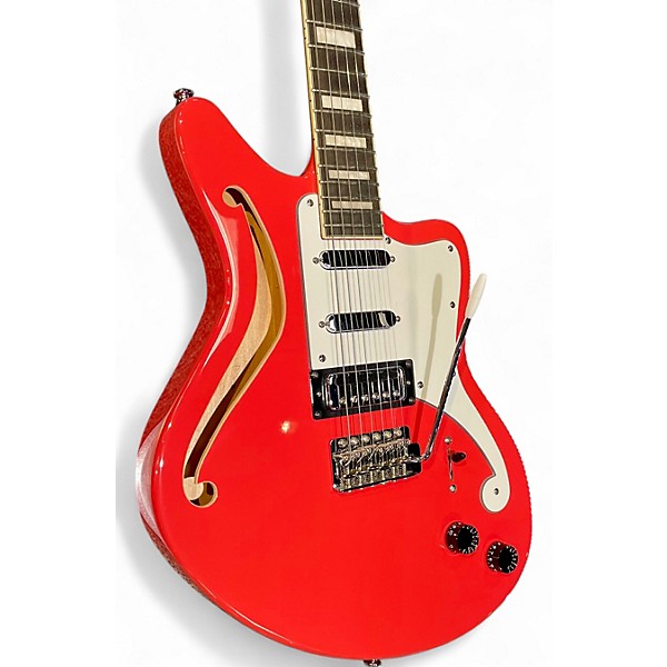 Used D'Angelico Premier Bedford SH Fiesta Red Hollow Body Electric Guitar