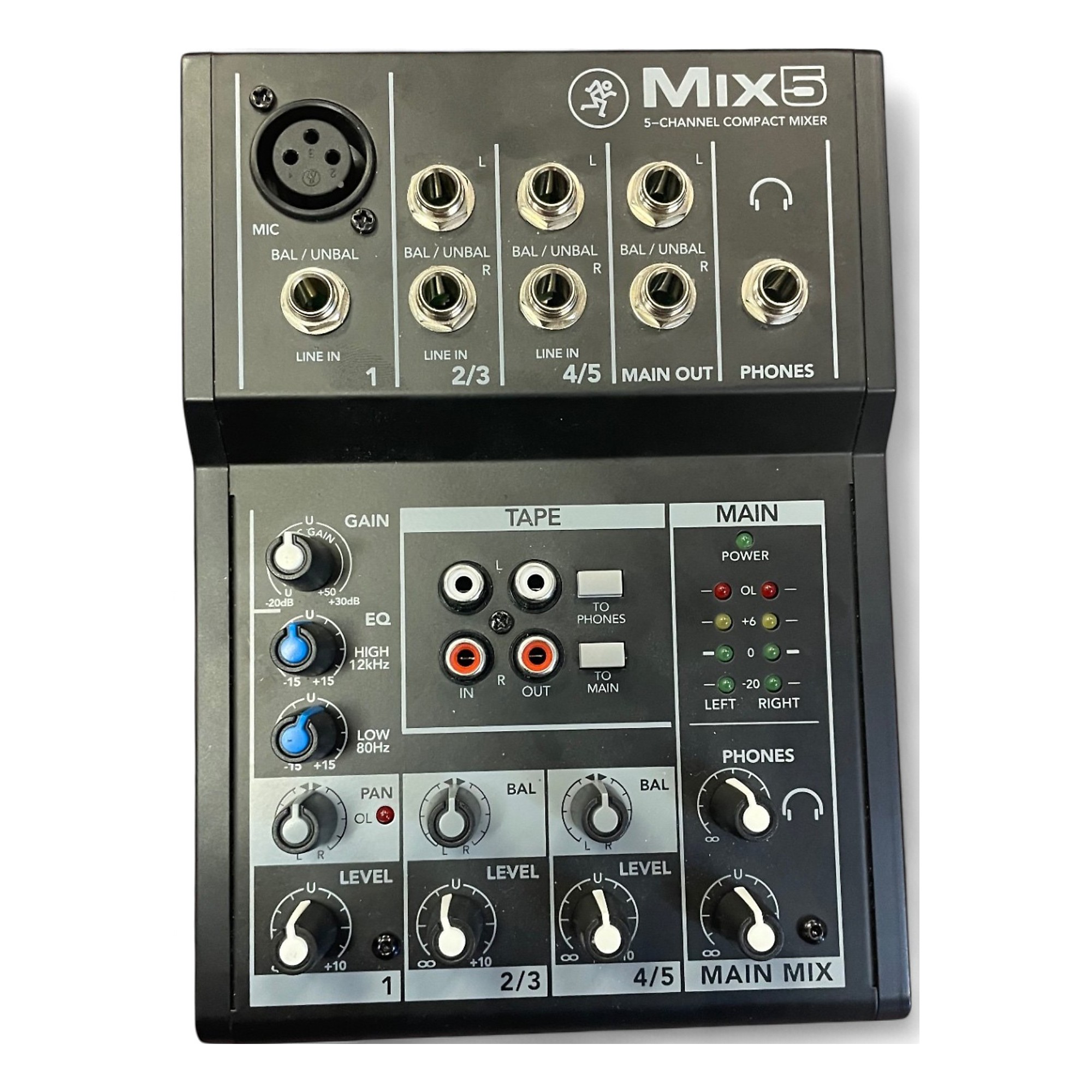 【美品】MIX5 MACKIE Mackie Mix5 5-Channel Compact Mixer 120V US - Murphy's Music