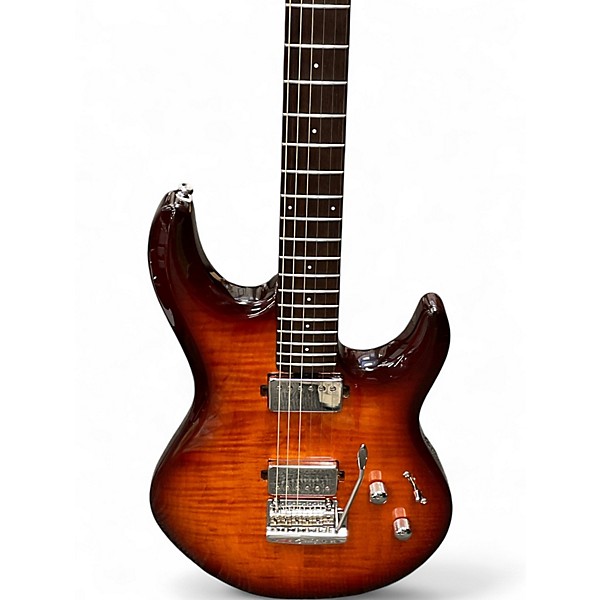 Used Sterling by Music Man LUKE  ORANGE BURST Solid Body Electric Guitar