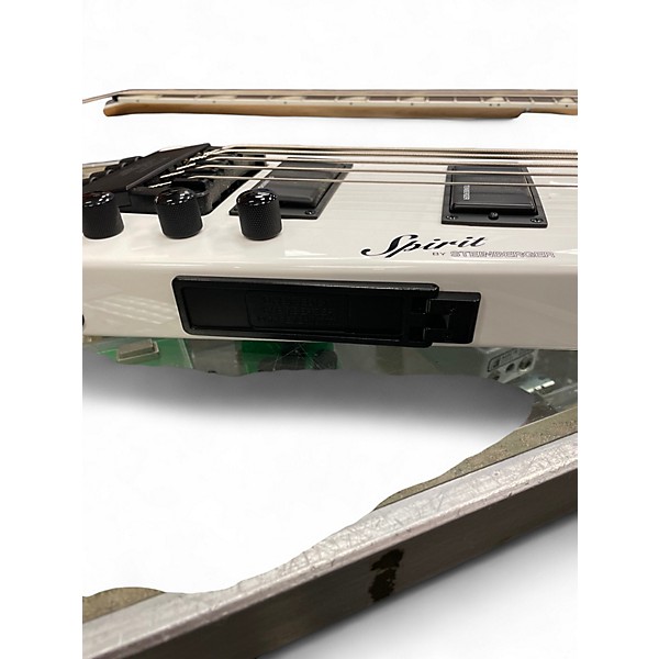 Used Steinberger XT25 Spirit 5 String White Electric Bass Guitar