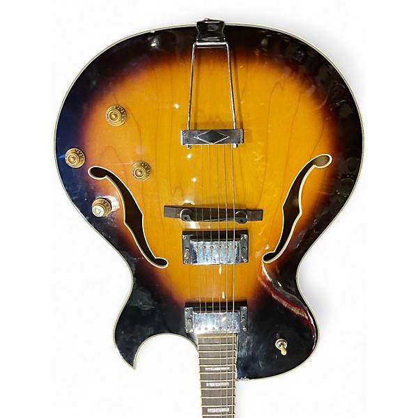 Used Washburn J3TSK 2 Color Sunburst Hollow Body Electric Guitar