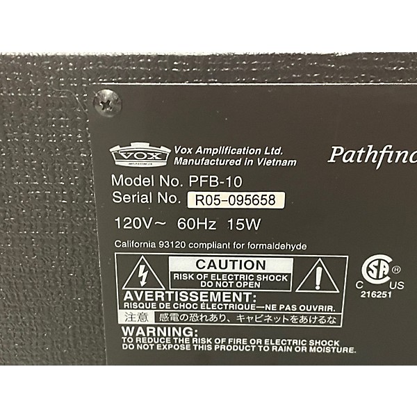 Used Voxpfb-10 Pathfinder Bass 10 Bass Combo Amp