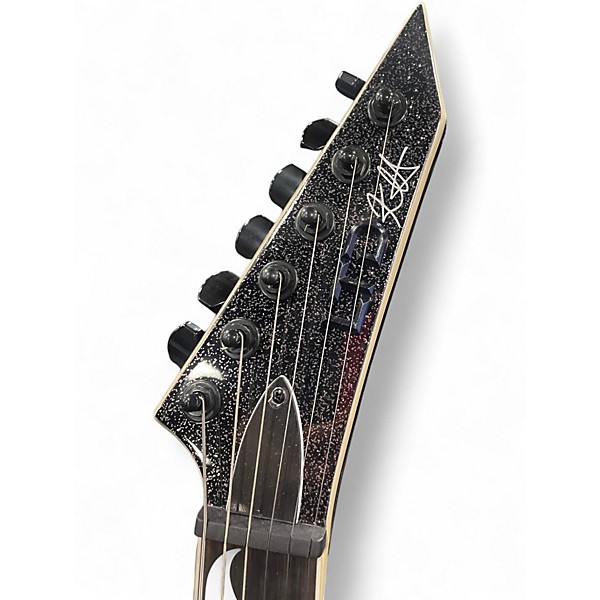 Used Esp Ltd KH-V BLACK SPARKLE Solid Body Electric Guitar